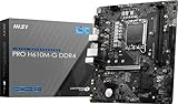 MSI PRO H610M-G DDR4 DDR4 Motherboard (mATX, 12th Gen Intel Core, LGA 1700 Socket, DDR4, PCIe 4,...