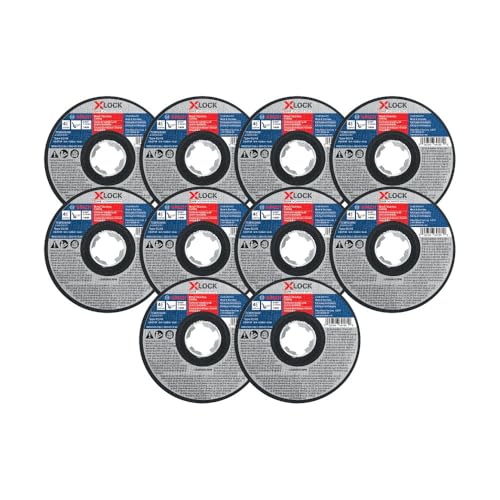 BOSCH TCWX1S450P10 4-1/2 in. X-Lock® Metal/Stainless Steel Cutting Wheels - 10 Pack, 60 Grit, Type 1/41