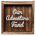 Genie Crafts Wooden Shadow Box Bank, Our Adventure Fund (7.1 x 1.8 Inches)