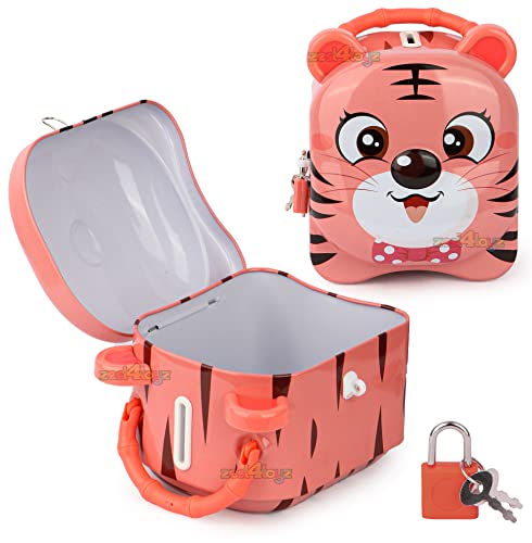 Image of Zest 4 Toyz Money Bank for Kids Metal Piggy Bank with Lock N Key Money Saving Box Gullak Money Box Coin Bank Kids Cash Box Return Gifts