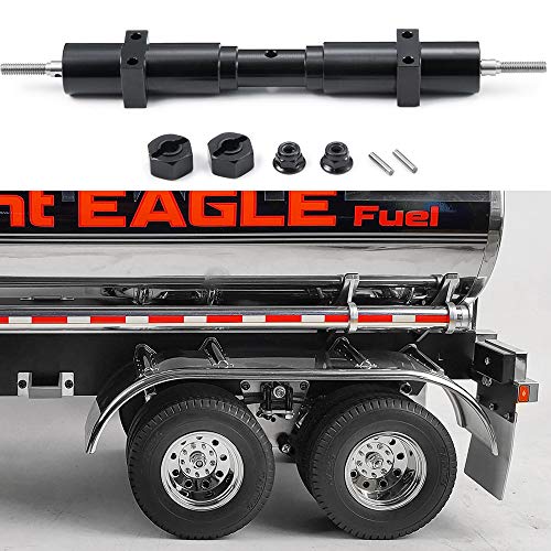 Unpowered Rear Axle 133.5mm Metal Axle for 1:14 Tamiya Tractor Trailer RC Crawler Car Accessories