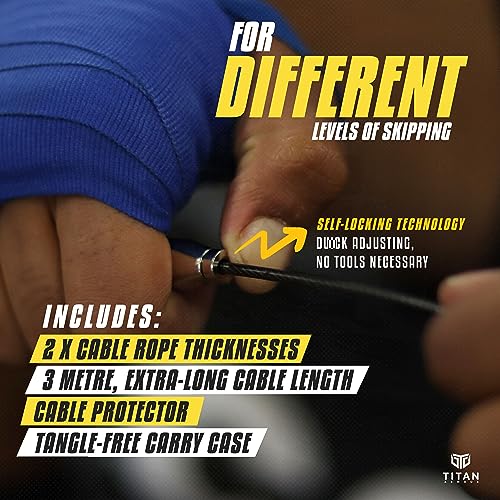 Cuerda de saltar ajustable para Crossfit y boxeo con protector de cable de acero 7