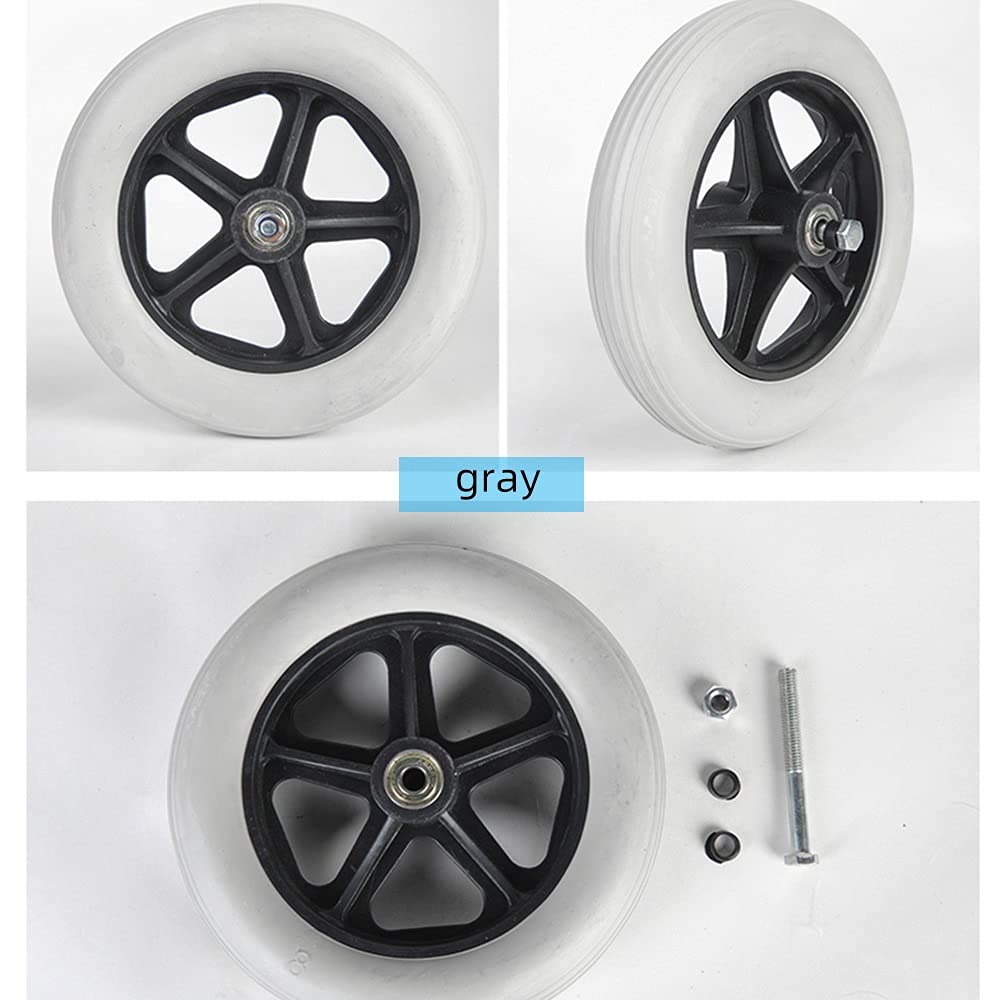 Ruedas delanteras para sillas de ruedas,Ruedas de Carro de Compras de Ruedas de Goma Ruedas de Carretilla de Arrastre NegrasPulgadas 2 Piezas accesorios Walker de 6 pulgadas
