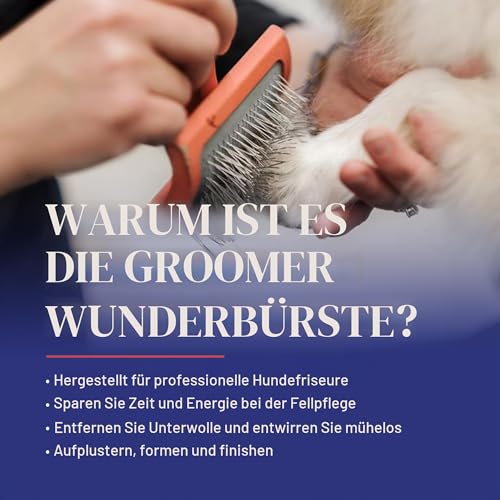 Chris Christensen Big G Coral Slicker Bürste, Pflegen wie ein Profi, Fluff Entwirrung Stil, spart Zeit & Energie, Groß, für Haustiere, perfekt für Hunde & Katzen