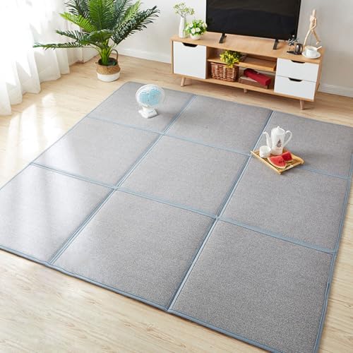 日本の伝統的な畳マットレス、日本の籐製フロアマット、寝室用の折りたたみ式通気性フロアカーペット、パッチワーク畳フロアマット、滑り止め裏地付き、瞑想、ヨガ、リラクゼーション用