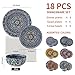 HASENSE 18 Pieces Kitchen Dinnerware Sets Service for 6, Bohemian Style Plates and Bowls Set, Ceramic Vintage Tableware Dishes Set, Scratch Resistant Microwave and Dishwasher Safe, Assorted Color