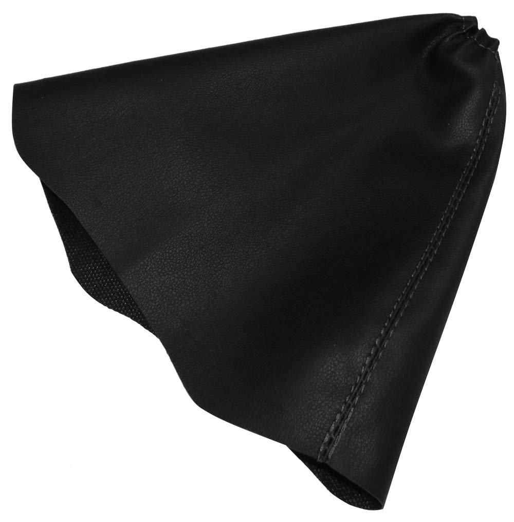 Soufflet Levier De Vitesse Simili Cuir – Noir Avec Surpiqûres Noires, Look Sport Et Élégant