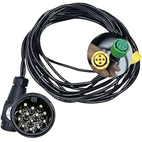 CCLIFE Anhängerkabel - Kabelsatz für Anhänger - 5m - 13 polig Stecker - Kabelbaum mit Bajonettverbinder Anhängerbeleuchtung Rücklichter