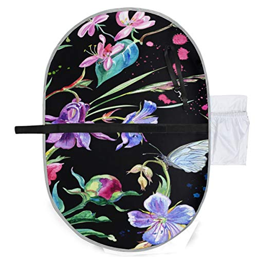 油絵の具フラワーブロッサム旅行の女の子の男の子の新生児のためのおむつ軽量防水を変更するためのポータブルベビー交換パッドキットマット