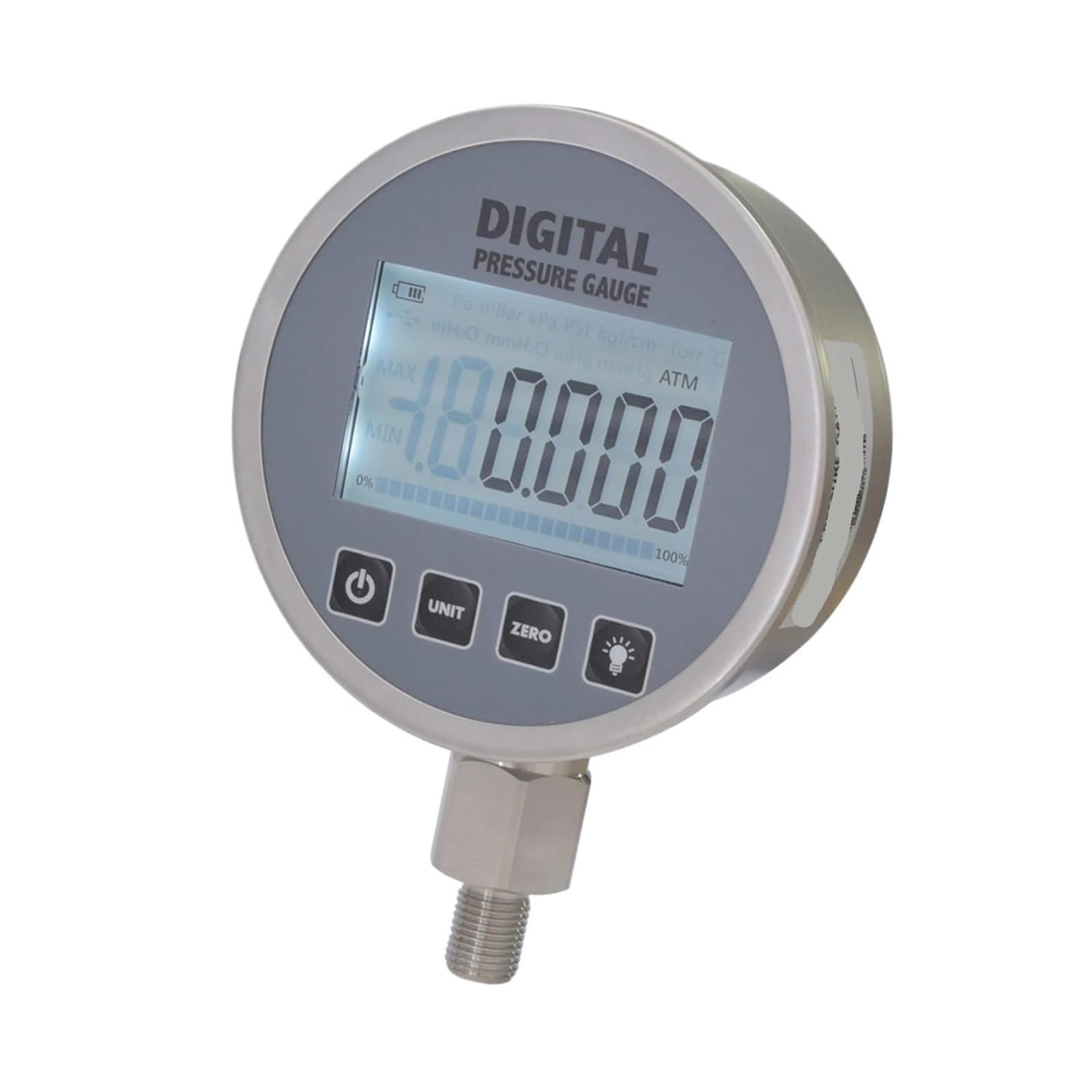 Digitales Manometer, DR3720, Durchmesser 105 mm, Edelstahl-Manometer, Öl-Wasser-Messung(0-25Mpa)