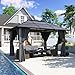 TRIUMPHKEY Pavillon 3x4 Wasserdicht Stabil Winterfest,Aluminium Gartenpavillon,Pavillon mit Festem Dach Protection UV,Geeignet für Außenszenen,Grau
