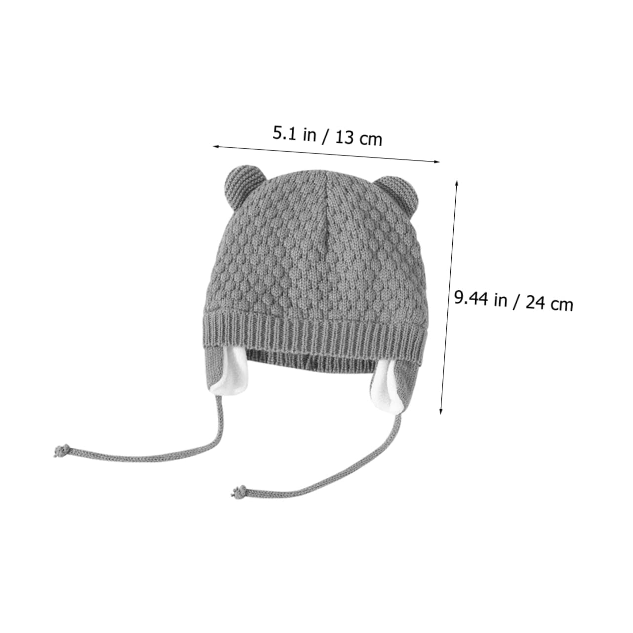 5 Sätze Kindermütze kinder winterhandschuhe kinder wintermütze kinderfäustlinge Babyhandschuhe neugeborene warme mütze -Winterstrickhandschuhe Outdoor-Babymütze Acrylwolle Grey