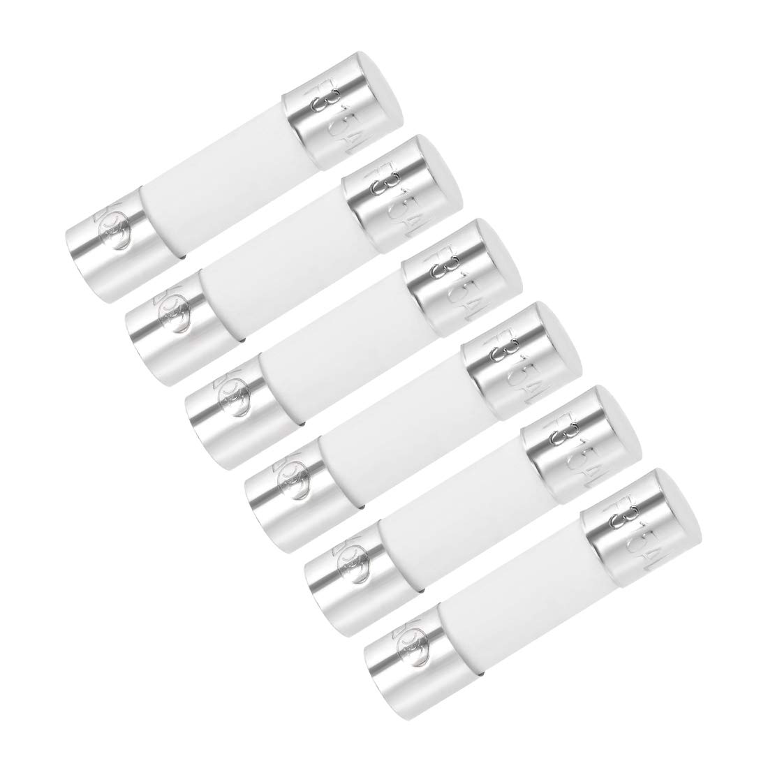 uxcell Ceramic Cartridge Fuses 3.15A 250V 5x20mm Ceramic Fuses Fast Blow Replacement for Amplifier Energy Saving Lamp Ballast 6pcs