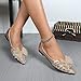 QXCGDYXT Gold Women's Rhinestone Flat Shoes Fashion Pointed Toe Bow Ballet Flats Wedding Flats for Women Comfortable Dress Shoes Size - 8.5