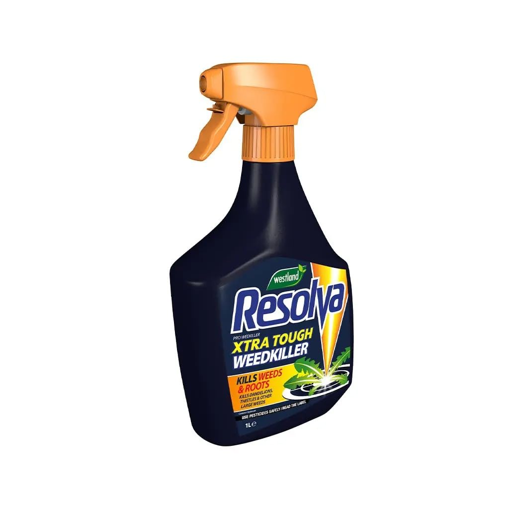 Resolva Pro Xtra Tough Ready to Use Weed Killer 1L, Glyphosate Formula, Trigger Spray for Outdoor Areas