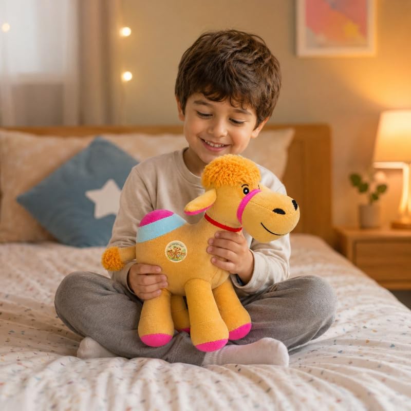 Image of Standing Camel Soft Toy 35 cm Plush Stuffed Animal for Kids and Home Decor