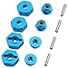 Hobbypark 12mm Aluminum Wheel Hex Drive Hub Adaptor (4P) & M4 Locknut (4P) RC Model Car Parts Blue