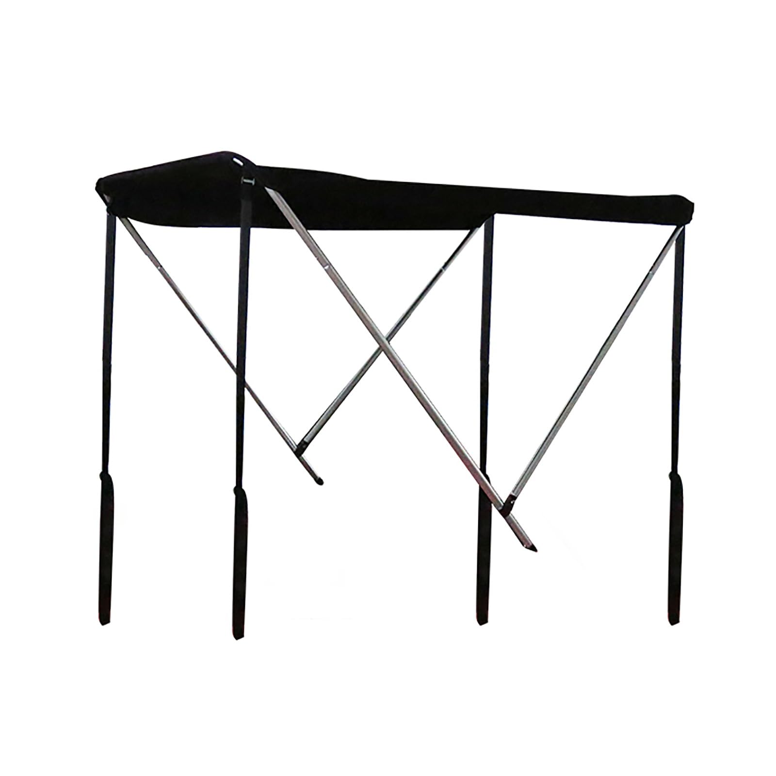 Telo Tendalino Portatile, Parasole, Tendalino per Barca, Tendalino per Barca, Nero, 2 Archi, 155 * 115 * 100 cm, Adatto per Motoscafi Larghezza Compresa tra 1,5 M e 1,75 M