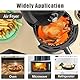Echify Silikonform für Heißluftfritteuse - 24cm XXL Air Fryer Silicone Pot mit Ölfiltermatte Universal Luftfritteuse Silikontopf Set Heißluftfritteuse Backform für Mikrowelle Ofenzubehör Grau