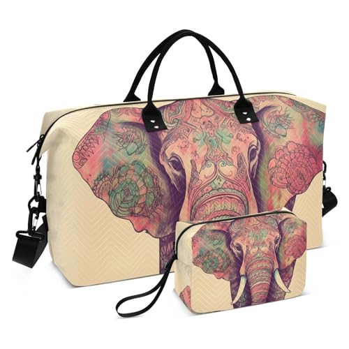 Large Travel Duffel Bag, 1713447671118_ Sports Tote Gym Bag, Shoulder Weekender Overnight Bag for Women Men, Carry On Luggage with Toiletry Bags