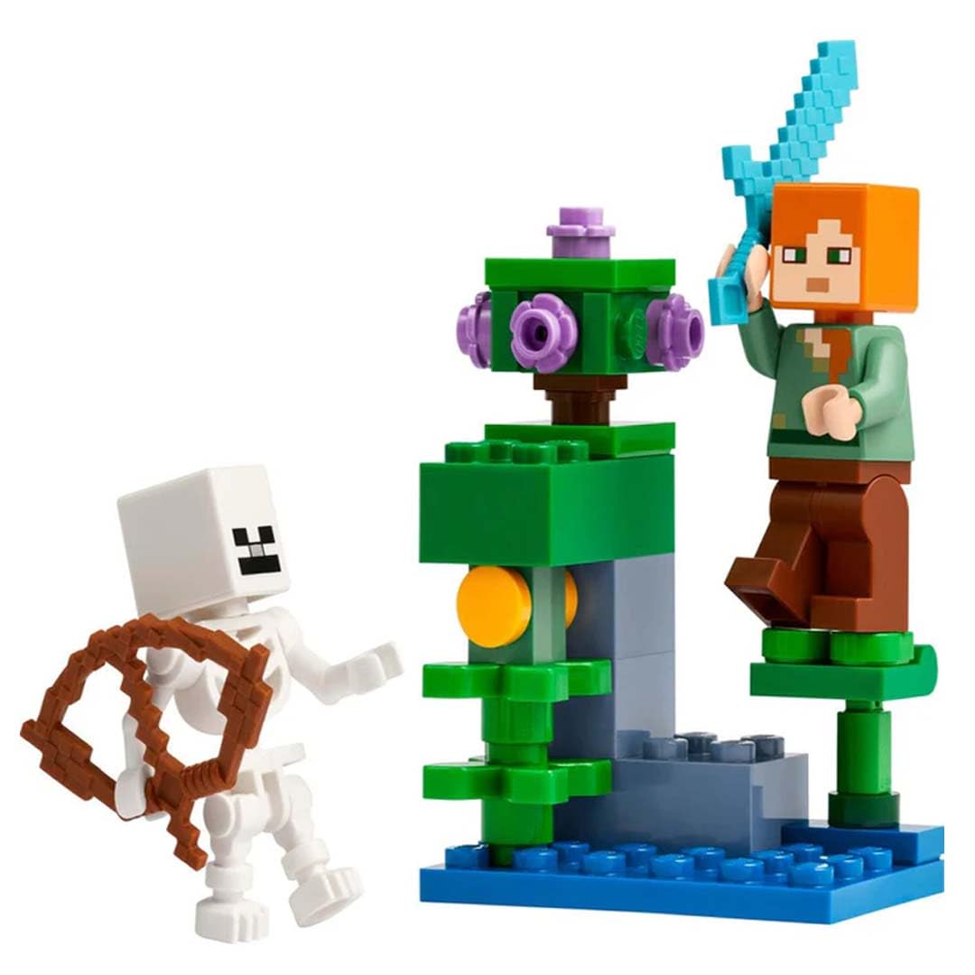 マインクラフト Amazon.com: LEGO Minecraft Alex and Skeleton Cave Mini Set LEGO