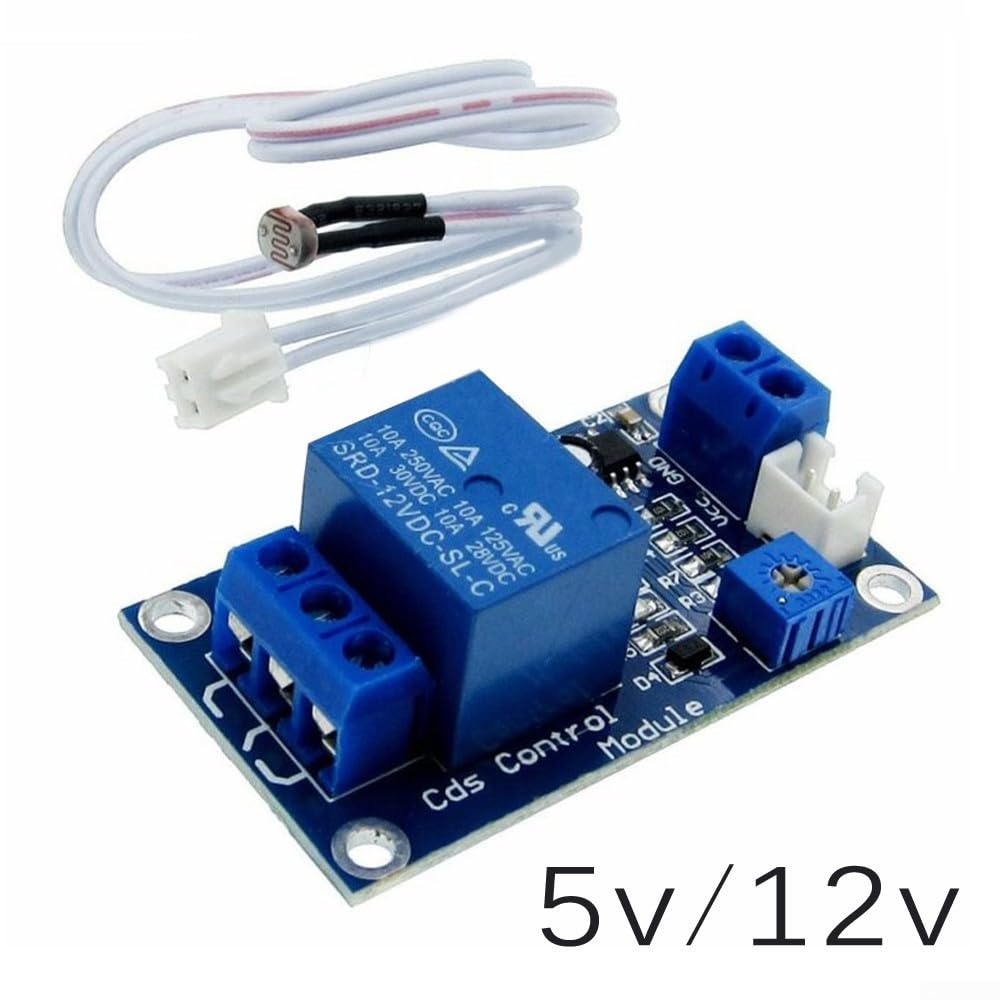 Fotoresistore XH-M131 - Sensore di luce con relè e potenziometro per progetti con microcontrollore che richiedono il rilevamento della luce ambientale (12V)