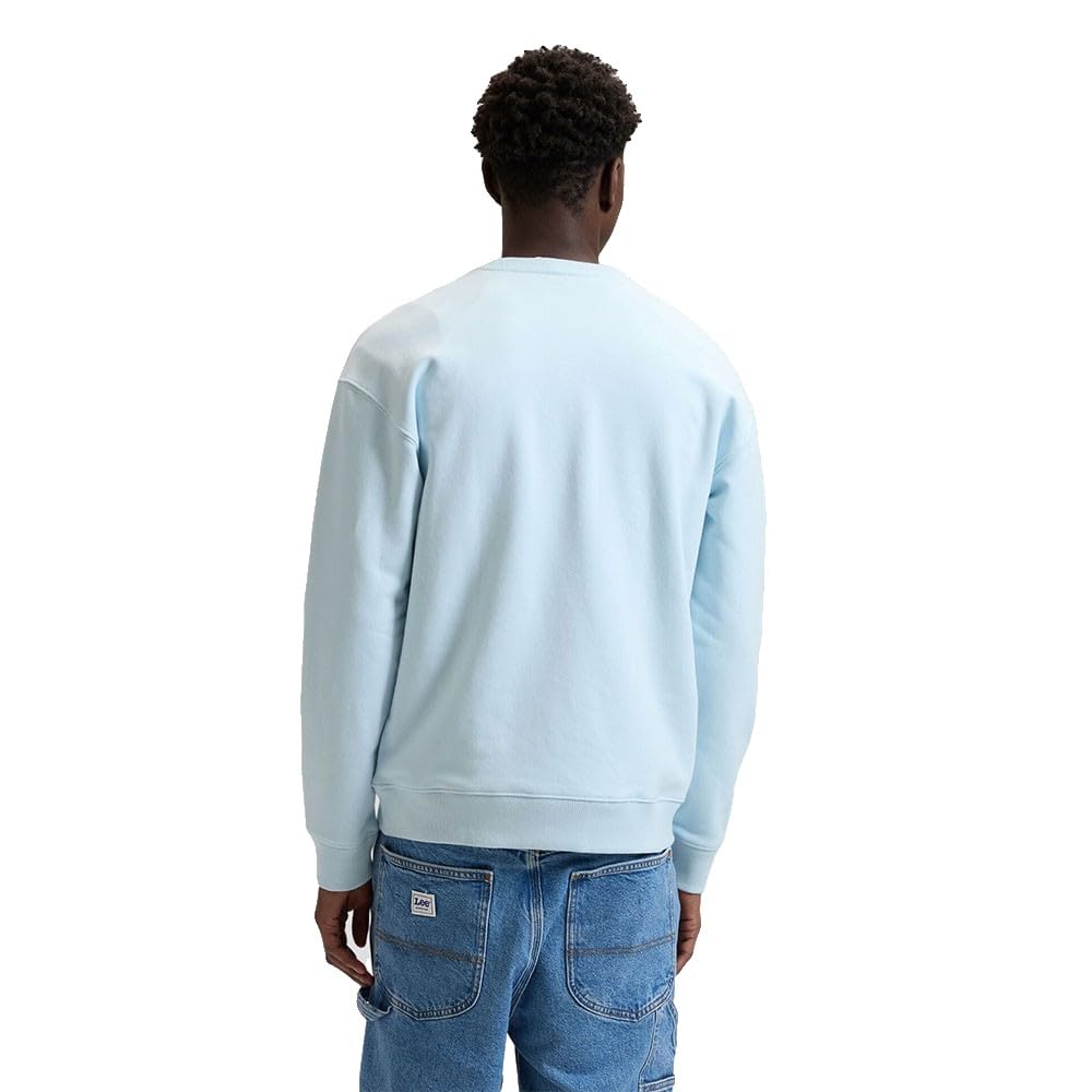 Lee - Sudadera Hombre - Corte Relajado Stitch Crew - Beau Blue