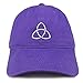 Trendy Apparel Shop Holy Trinity Embroidered Brushed Cotton Dad Hat Ball Cap - Purple