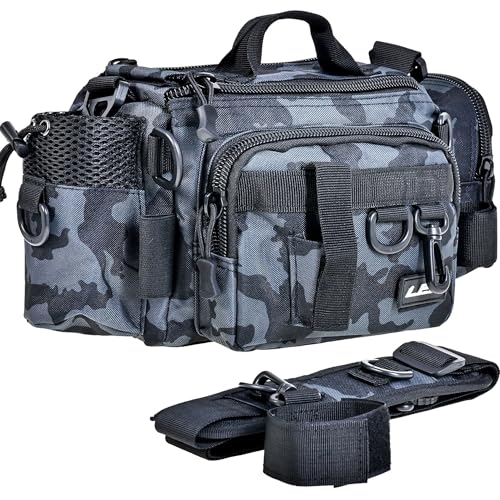 【Borsa da pesca multifunzione】 La dimensione della borsa per attrezzatura da pesca è 33 * 15 * 16 cm. è abbastanza grande da contenere esche, pinze, lenze, scatole per esche, portafogli, telefoni cellulari, chiavi e altri accessori di cui hai bisogno.