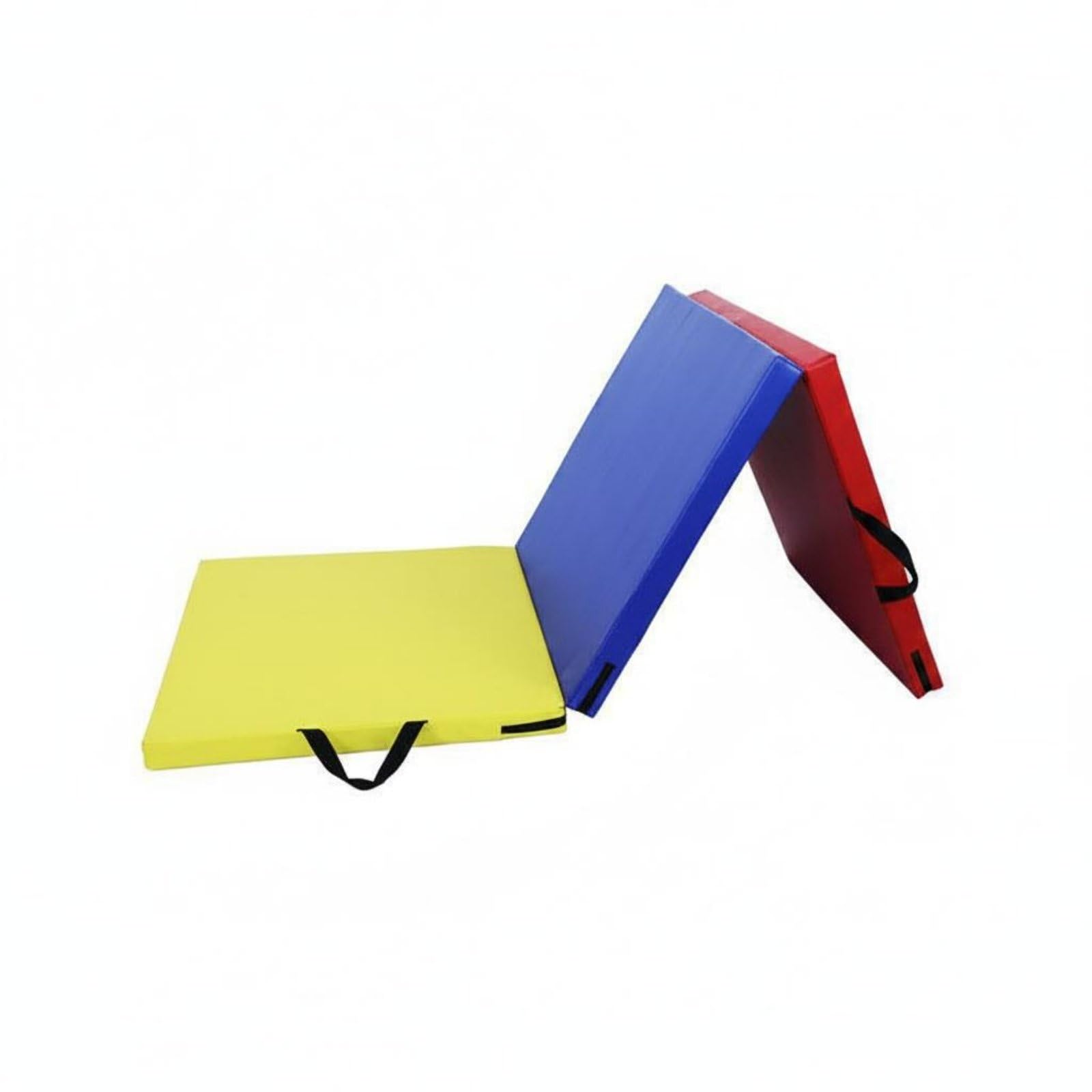 BNF® High-Density Foldable Gymnastics Mat Non-Slip Surface Tri-Fold Exercise Mat Waterproof Portable Workout Pad for Home Gym, Dance Practice, Red Yellow Blue-image-44