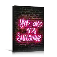 Canvas Wall Art Light Quotes Bedroom Industrial Inspirational Modern Art Multicolor Neon Photography Quotes Urban - 12x18 inches