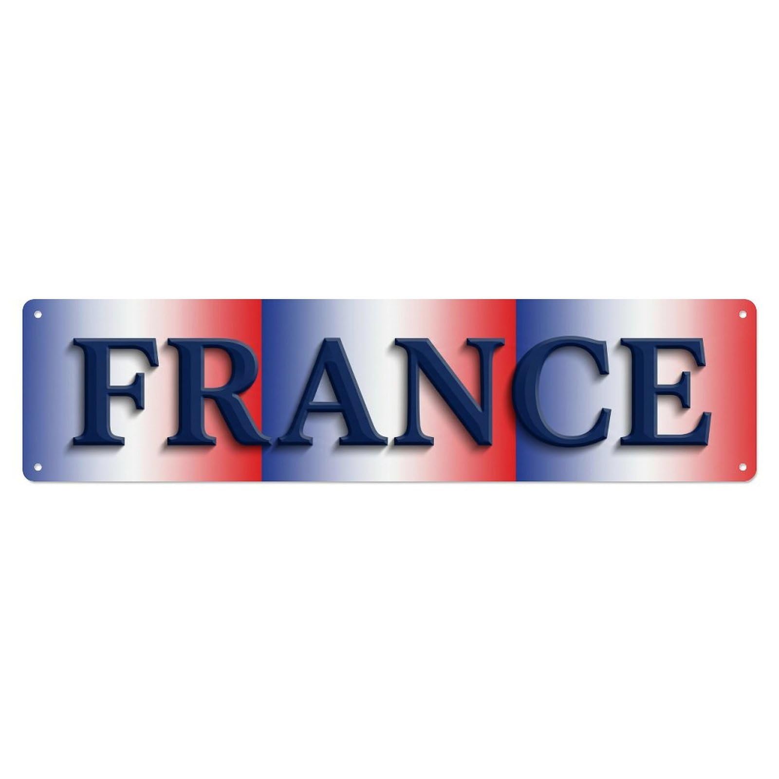 Metal Tin Sign Vintage France Flag Pattern