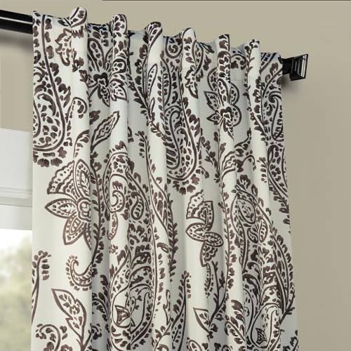 Image of HPD Half Price Drapes Printed Room Darkening Curtains for Bedroom, Living Room 50 X 120 (1 Panel), BOCH-KC16072D-120, Tea Time Ochre