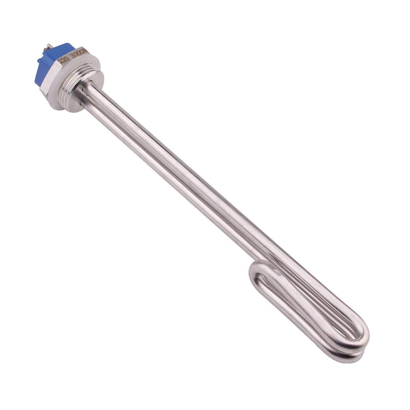 Heizpatrone, SUS304 Tauchsieder 220V-240V 1kW-3kW DN25 1 Zoll BSP 8mm 200-245mm for Wasserkocher(Heater With Locknut)