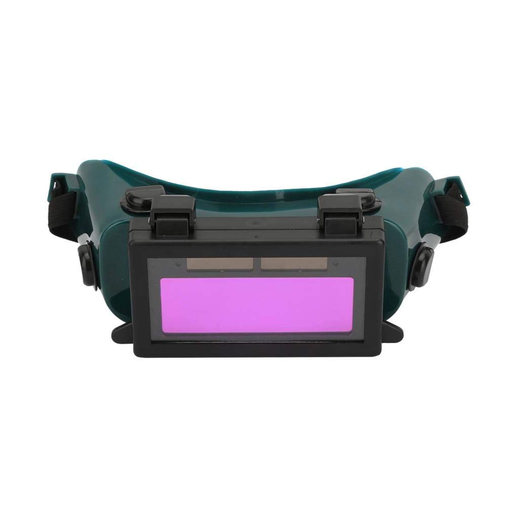 Welding Goggles, Solar Auto Darkening Eye Mask Welding Goggles LCD Welding Helmet Mask Goggles -20~65℃ Working Temperature(Dark Green)