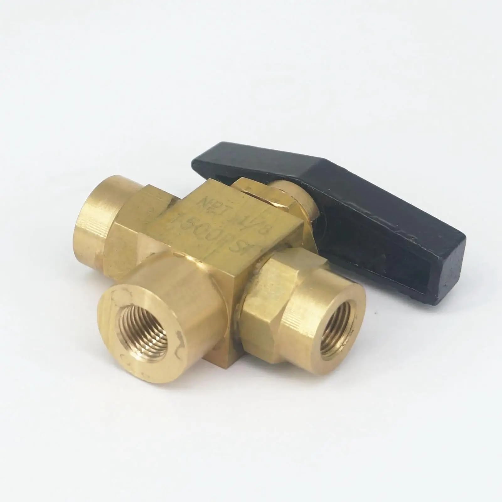 JNURGWLYH 1/8" NPT Female L-Port Brass Ball Valve 1500 PSI Plumbing