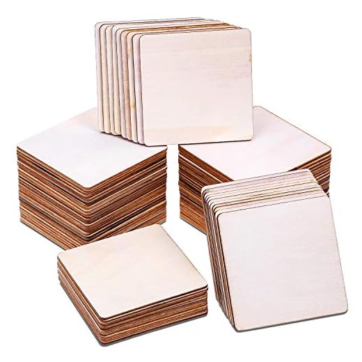 Selizo 22Pcs 4 Inch Unfinished Blank Wood Pieces Wooden Slices Unfinished Wood Cutouts for Wood Burning Carbon Transfer Paper Project Wood Painting Carving