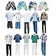 IMAGINE 10-teilige Fantastische Packung = 5 Sets Mode Freizeitkleidung Outfit für Jungen Puppe zufällige Stil (Freizeitkleidung + schwarzer Anzug + Badebekleidung)