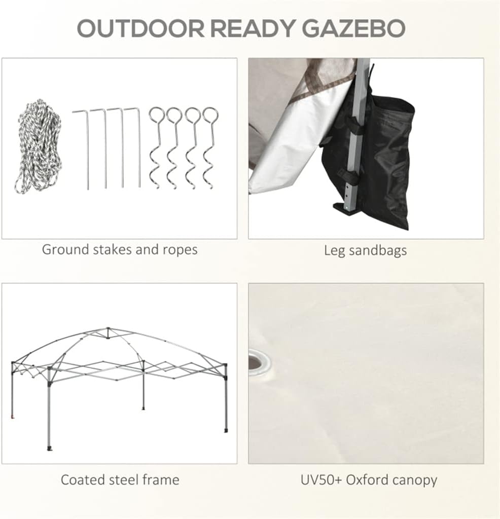 10' X 10' Pops Up Canopy Tent with Netting Foldable Gazebo Tents for Parties Height Adjustable for Outdoor Patio Crea