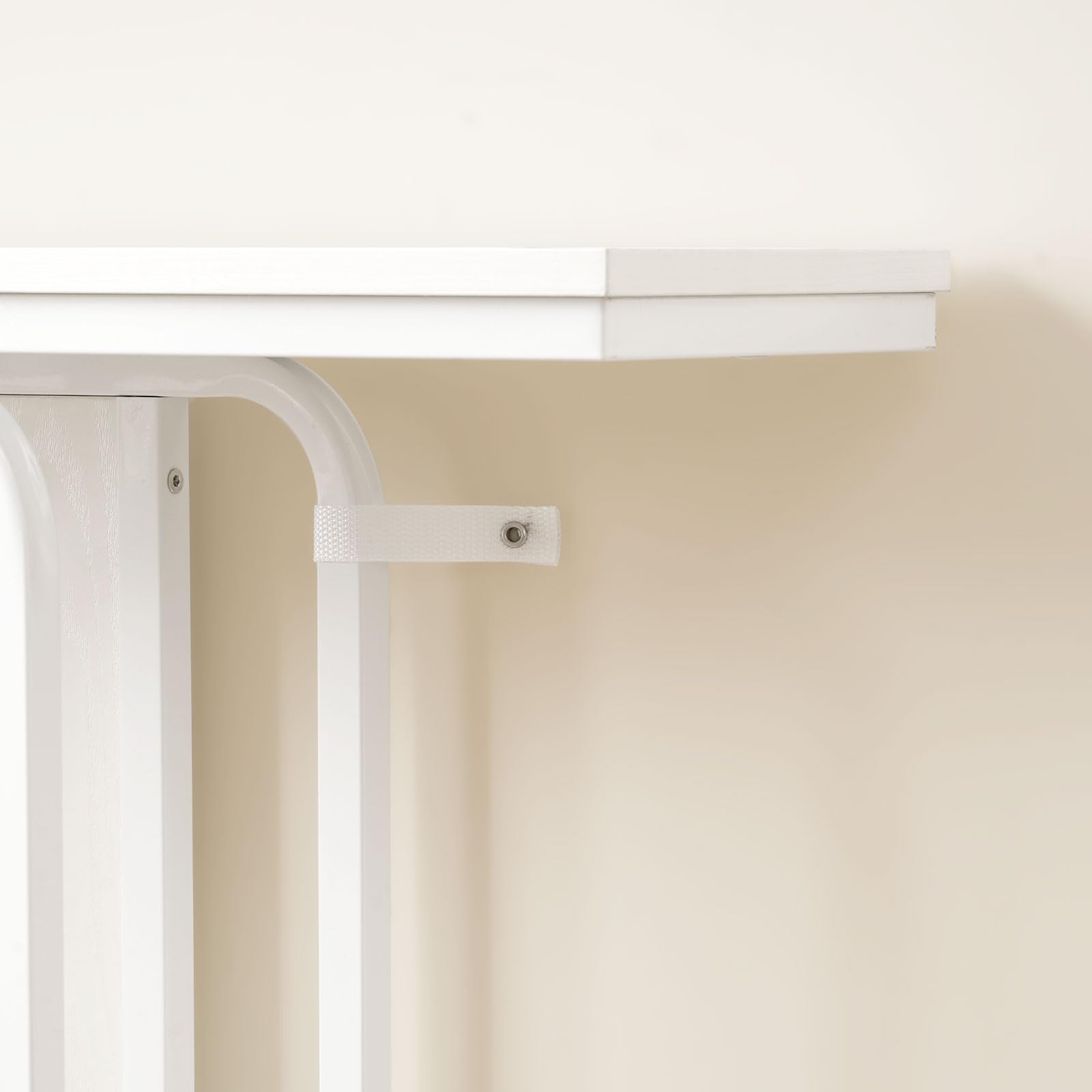 HOOBRO Table d’Entrée de Style Industriel avec Rangement, Présentoir à Structure Géométrique à 2 Niveaux, pour Entrée, Hall, Salon, Chambre, Salle à Manger, Couloir, Blanc EWW68XG01