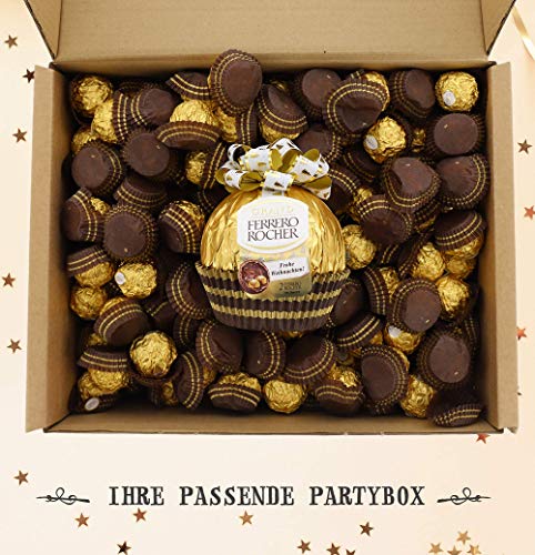 Genussleben Grand Ferrero Rocher, große Scholadenkugel inklusive 80 knusprige Pralinen mit Milchschokolade und… – Bild 6