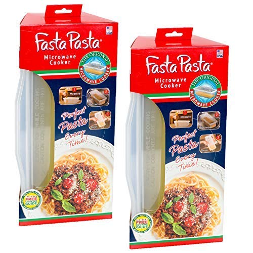 Microwave Pasta Cooker, 2 Pack - The Original No Mess, Sticking or Waiting For Boil