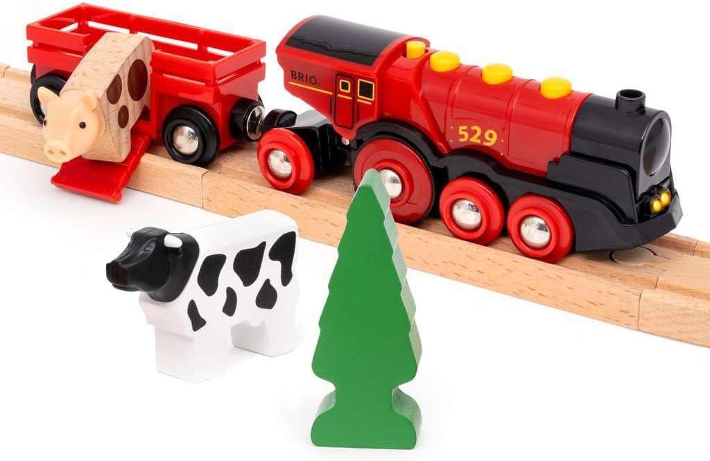 BRIO World - 36029 Mighty Red Train Set | Toy Train Set for Kids Aged 3 Years Up
