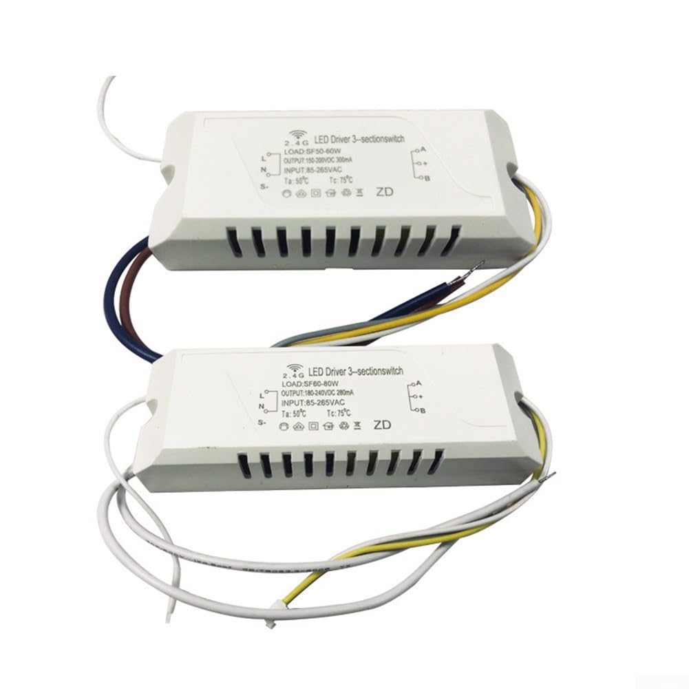 2.4G RF Wireless LED Driver AC85-265V Input for 12W 60W LED Lighting with 30 Meter Range and Multi-Point Safety Features (50-60W)