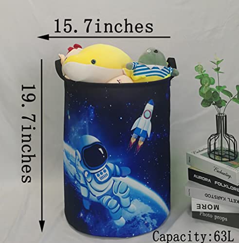 Image of MAIZMZ Kids Hamper Baby Storage Bins Organizer Gift Toy Box Waterproof Laundry Basket Large Canvas Collapsible Chest for Home Boys Room Decor