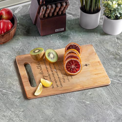 Tabla decorativa de bambú con mango 12 x 8 pulgadas miniatura 6