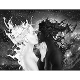 Fototapete Milk & Coffee 352 x 250 cm Vlies Tapeten Wandtapete XXL Moderne Wanddeko Wohnzimmer Schlafzimmer Büro Flur Schwarz Weiss 9222011a