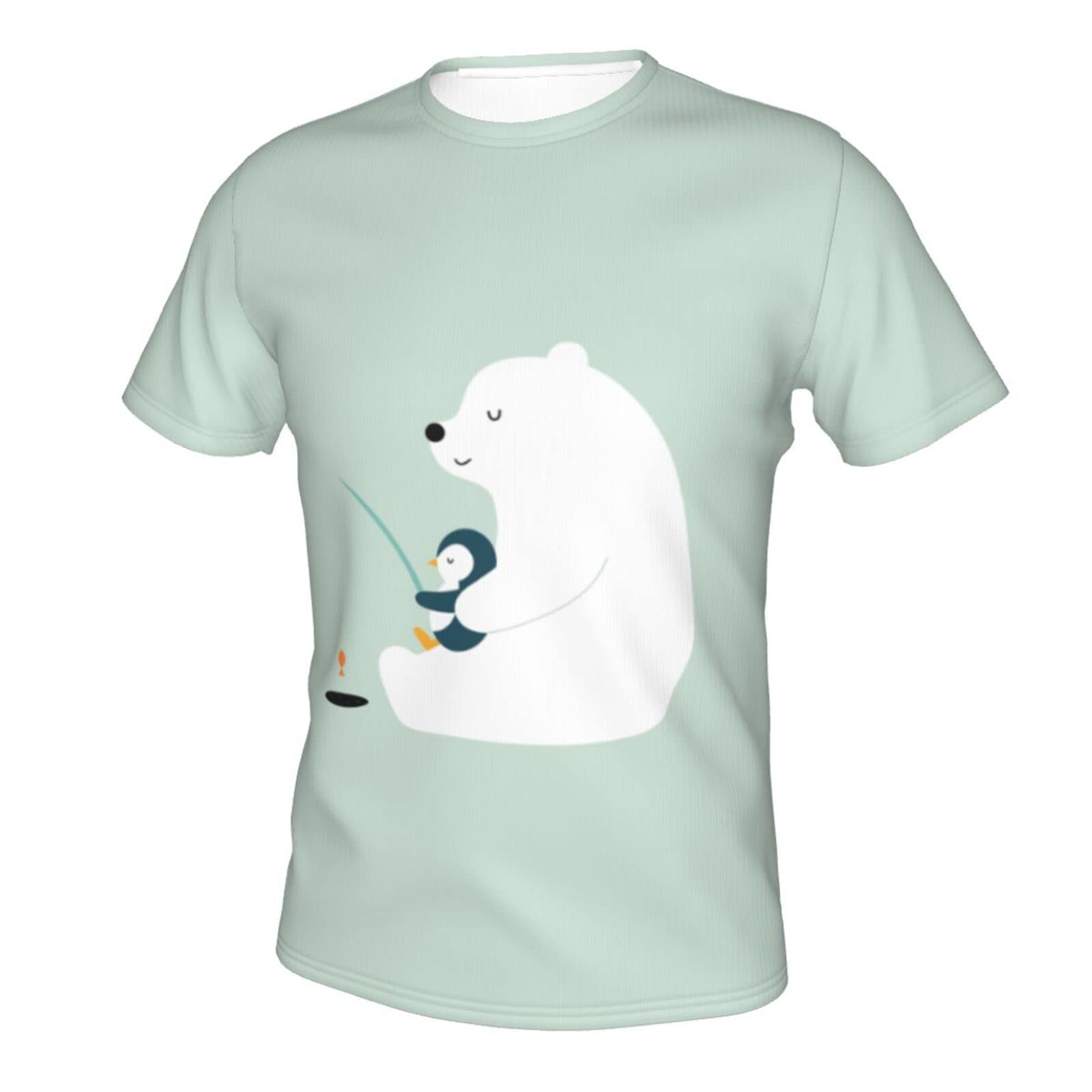 Amazon.co.jp: メンズ Tシャツ 半袖 北極熊 ペンギン しろくま 白い熊