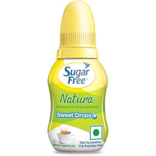 Sugar Free Natura, Drops 10ml | Equivalent to Sweetness from 1Kg Sugar | 100% Safe| Scientifically Proven & Tested|Sweet like Sugar but with zero calories|