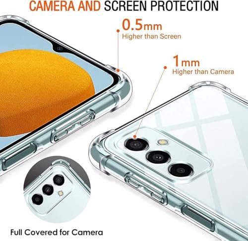 Image of BOXXO Flexible Back Cover for Samsung Galaxy A14 5G | Back Cover Transparent Clear Shockproof Case Four Corner Protection | Slim Protective Mobile Phone Cover for Samsung Galaxy A14 5G